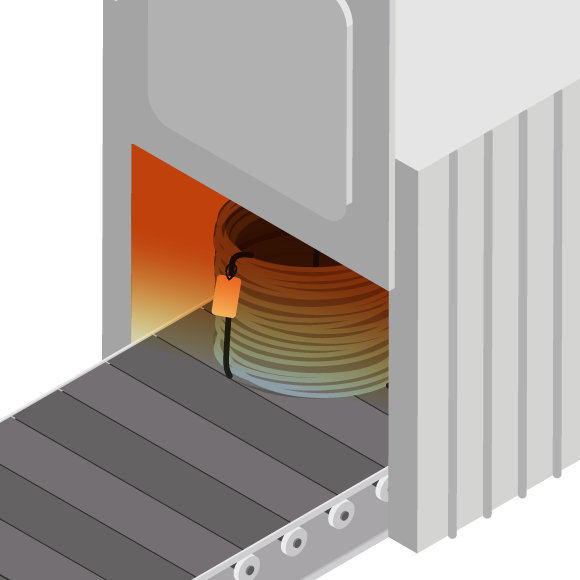 Collecting data on processing results with heat-resistant labels