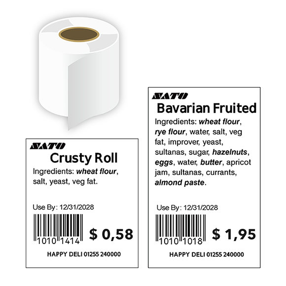 Liner-less variable-length cutting streamlines label issuance and pasting