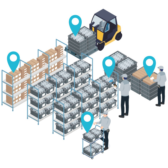 Location management of raw materials using positioning technology