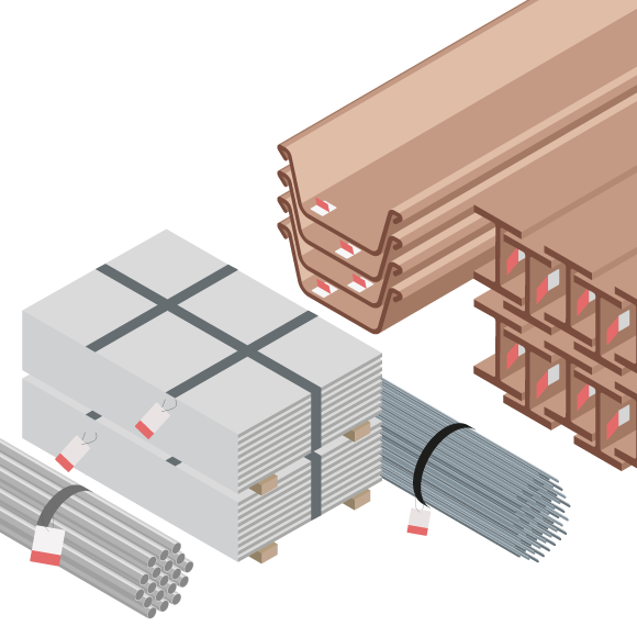 Introduction of labels for steel product management