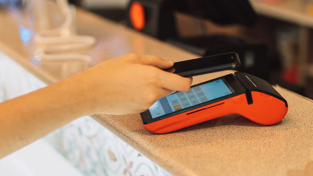 Contactless payment from the phone through the pos terminal