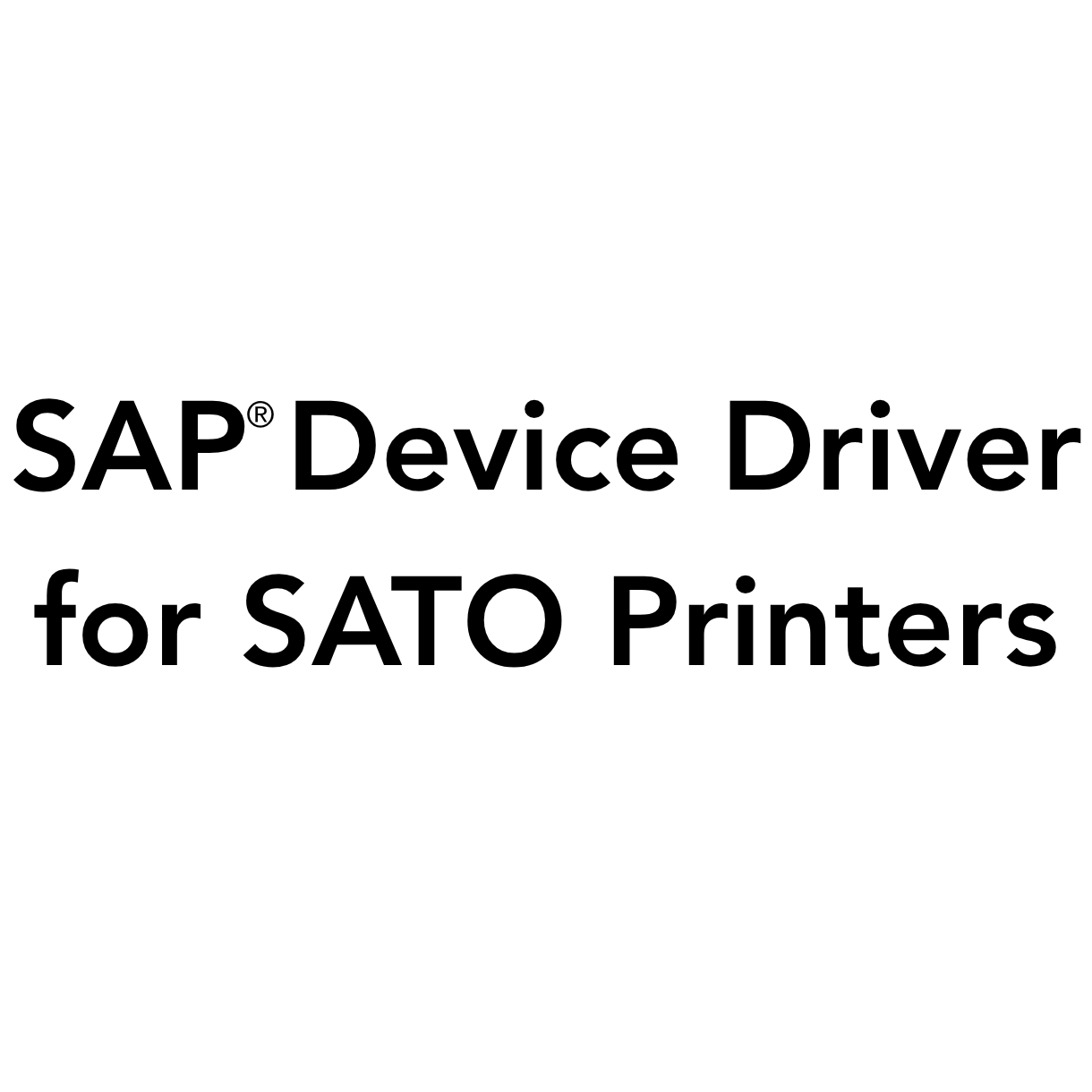 SAP Device Driver for SATO Printers